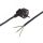 Шнур электрический с вилкой ПВС 3х1,0 мм, 1,5м, черный REXANT 11-1318