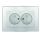 Розетка двухместная серия Афина б/з, с/у, з/ш, 16А, 220В, серебро (еврослот) Универсал A0048-S