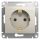 GLOSSA розетка с заземлением молочный SE (Systeme) GSL000943