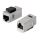 Адаптер проходной формата Keystone, RJ45-RJ45 (8p8c), категория 6, экранированный Cabeus CA-KJ-8p8c-C6-SH