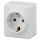 Розетка 2P+E Schuko, 16A-250В, ОУ, Эра Эксперт, белый, 11-2203-01 ЭРА Б0020685