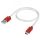 Кабель Micro USB, 0.5 м., белый-красный, быстрая зарядка Greenconnect GCR-53214