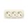 Розетка трехместная серия IONICH, б/з, о/у, 16А, 220В, слоновая кость (ivory) Универсал 1450