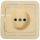 Mimoza Розетка без заземления (керамика) бежевая Makel 25002