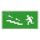 Эвакуационный знак ЭП15 ''По лестнице вверх налево'' 140x280 мм TECHNOLUX ЭП15 140280