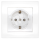 Розетка Бриллиант с заземлением белая Универсал 7947625