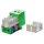 Вставка Keystone Jack RJ-45(8P8C) категория 5e зеленая Hyperline KJ9-8P8C-C5e-90-GN