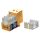 Вставка Keystone Jack RJ-45(8P8C) категория 5e оранжевая Hyperline KJ9-8P8C-C5e-90-OR