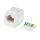 Вставка Keystone Jack RJ-45(8P8C), категория 5e, без инструмента Toolless, белая Cabeus KJ-RJ45-Cat.5e-Toolless