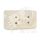 Олимп Розетка двойная без заземления бежевая наружная Универсал Б-О0102