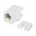 Вставка Keystone Jack RJ-45(8P8C), 180 градусов, категория 5e, Dual IDC (110&Krone type), белая Cabeus KJ-RJ45-Cat.5e-180