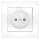 Розетка Бриллиант без заземления белая Универсал 7947588