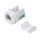 Вставка Keystone Jack RJ-45, категория 6, заделка тип 110, белая Cabeus KJ-RJ45-Cat.6-90