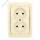 Лондон Розетка двойная без заземления 10А бежевая EKF EER10-102-20