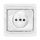 Валери Розетка без заземления белая скрытая Универсал В0022