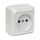 Рим Розетка 10А без заземления белая EKF ENR10-022-10