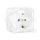 Олимп Розетка с заземлением белая наружная Универсал О0028