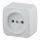 Розетка 2P, 16A-250В, ОУ, Polo, белый, 3-201-01 ЭРА Б0036097