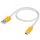 Кабель Micro USB, 0.5 м., белый-желтый, быстрая зарядка Greenconnect GCR-53220