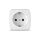 Розетка Электра с заземлением белая Универсал 0012