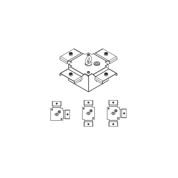 Магистральное соединение в линию или фигурная сборка через L, X и Т-образный соединитель