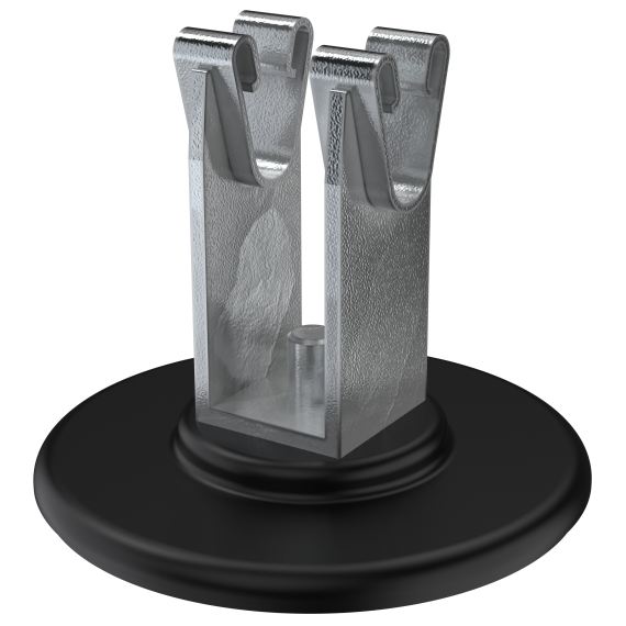 Держатель проводника круглого 8-10мм для кровли основание клей оцинкованная cталь IEK