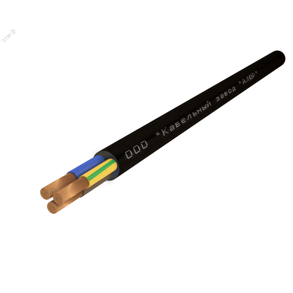 Провод ПВСнг(А)-LS 2х1.0+1х1.0-380/660 (Ч. бух) Алюр 00-00010156