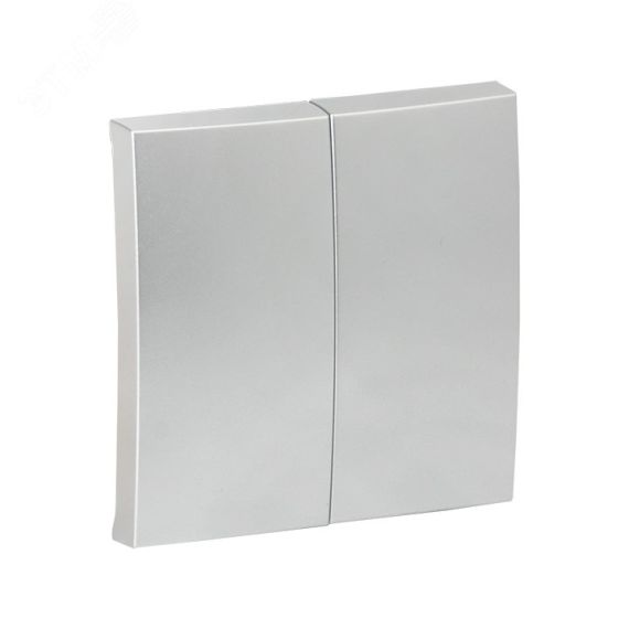 Валенсия лицевая панель выключателя 2-кл. проходного 10А сталь EKF ESV10-L-027-30