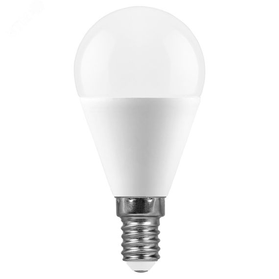 Лампа светодиодная LED 15вт Е14 теплый матовый шар FERON 55209
