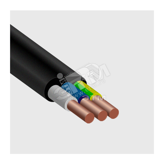 Кабель силовой ВВГ-Пнг (А) 3х4 ТРТС (100м) Радиус TR3019