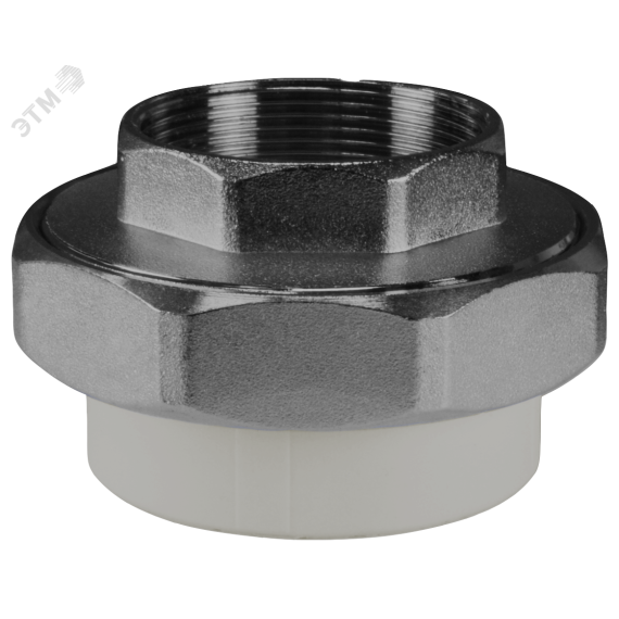 Муфта комб.разъём.(американка) с внутренней резьбой 25x1/2 (125/25) СЕРАЯ VALFEX 10155115Г