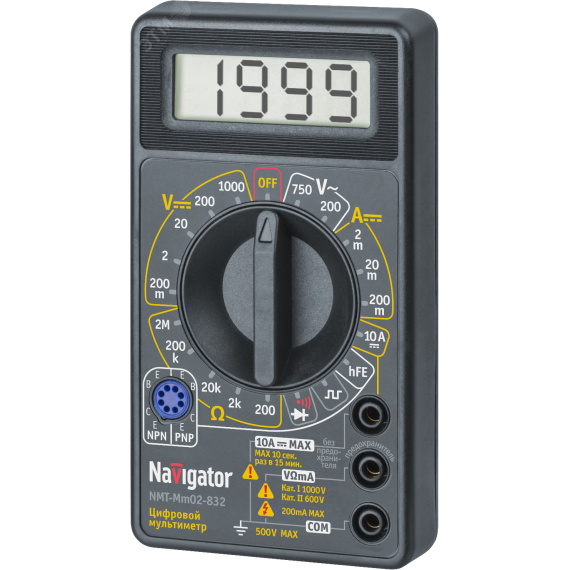 Мультиметр цифровой Navigator NMT-Mm02-832 (832) Navigator Group 23920