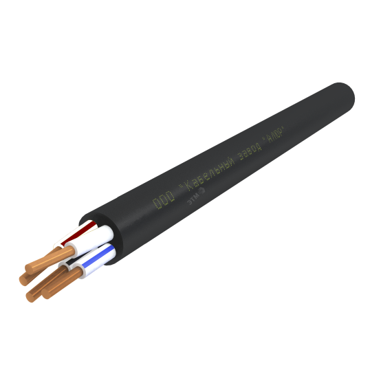 Кабель силовой ВВГнг(А) 4х2.5(ок)(N)-0.660 однопроволочный Алюр 00-00003806