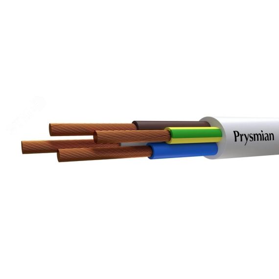 Провод ПВС 4х1Белый барабан РЭК/Prysmian 0104030206
