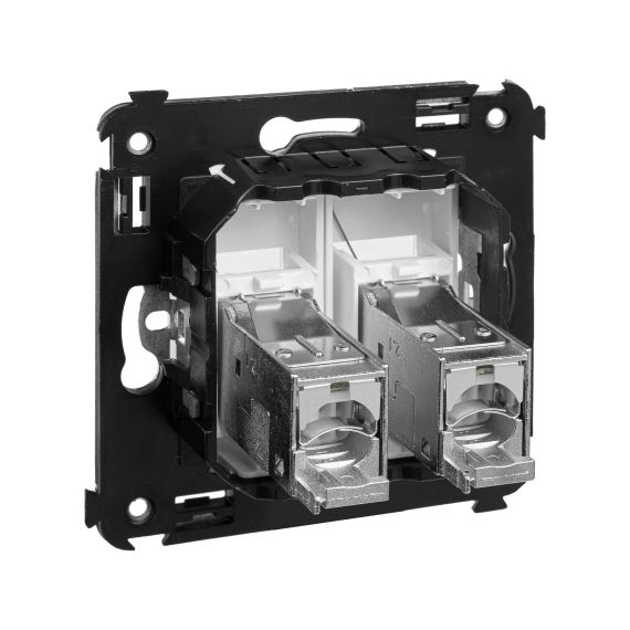 Компьютерная розетка RJ-45 в стену, кат.6 двойная экранированная,"Avanti", "Белое облако" Компьютерная розетка RJ-45 в стену, кат.6 двойная экранированная,"Avanti", "Белое облако"