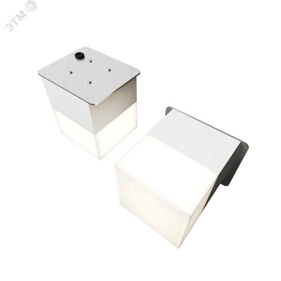 Светодиодный светильник RVE-LBX-LUMO40-PLAZA7510-2-GR (Квадрат Грильято 2шт 65х65х80мм 10Вт встраиваемый 4000K Белый) RVElektro RVE00003271