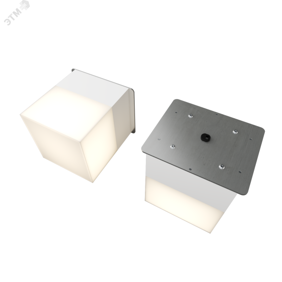 Светодиодный светильник RVE-LBX-LUMO60-PLAZA10010-2-GR (Квадрат Грильято 2шт 90х90х100мм 16Вт встраиваемый 4000K Белый) RVElektro RVE00003300