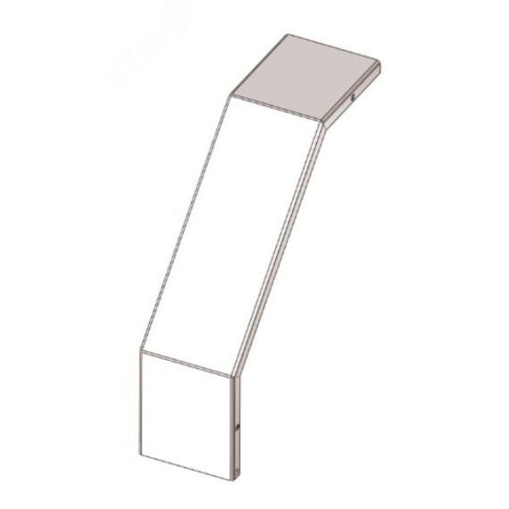 Крышка лотка КЛС 150х150-90 У3 для поворота трассы вниз на 90, окрашенная,  S1,5 Завод ЭМИ Курган П0000005720