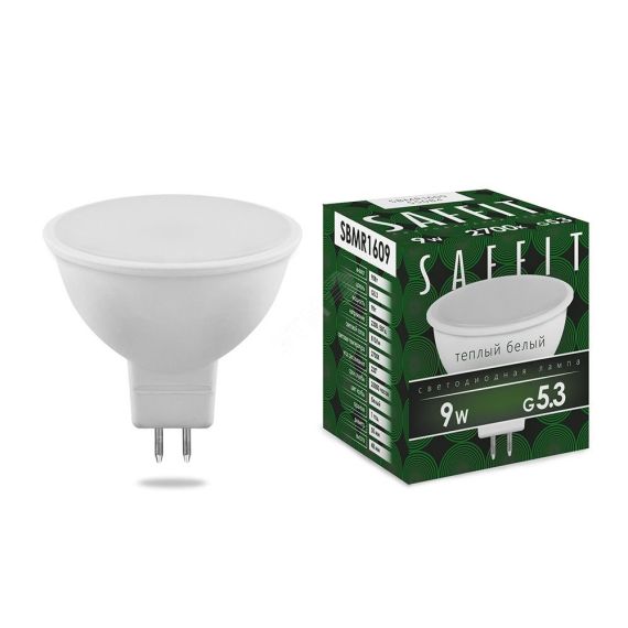 Лампа светодиодная LED 9вт 230в GU5.3 теплый FERON 55084