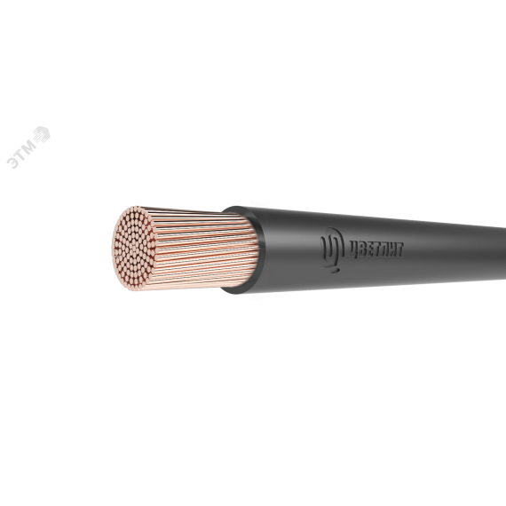 Провод силовой ПуГВнг(A)-LSLTx 1х2.5 Ч  100м ТРТС ЦВЕТЛИТ КЗ 00-00133105