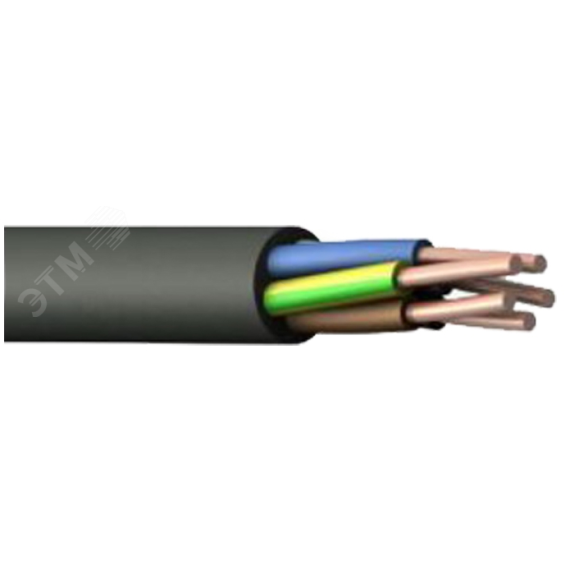 Кабель силовой ВВГнг(А)-LSLTx 5х10,0 ок (N,PE) - 0,66 кВ ТРТС ЭЛКАБ 13133