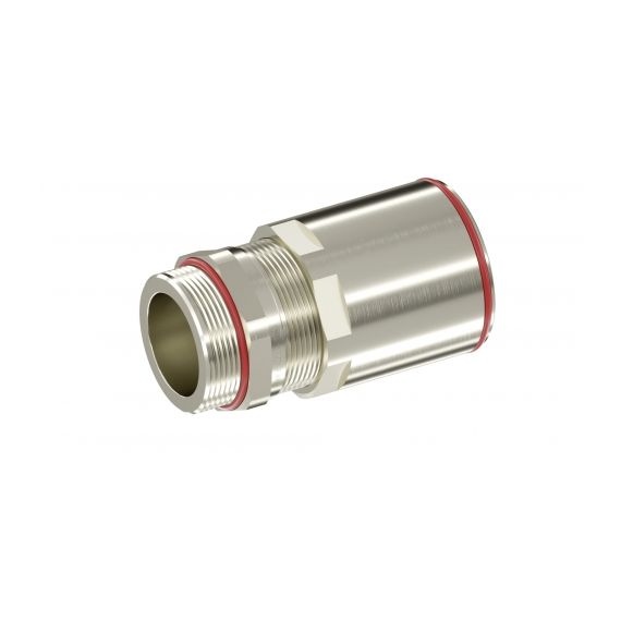 Взрывозащищенный кабельный ввод ANR под небронированный кабель в гладкой стальной трубе M32х1,5 D15-24мм. Никелированная латунь. IP66/68