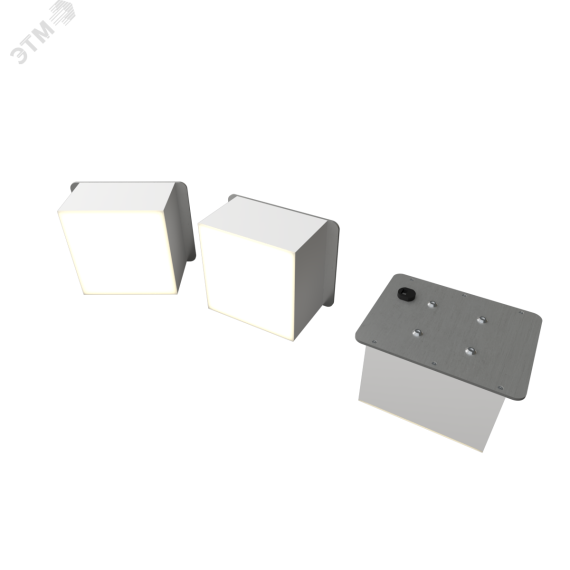 Светодиодный светильник RVE-LBX-PLAZA-7510-3-GR (Квадрат Грильято 3шт 65х65х40мм 14Вт встраиваемый 4000K Белый) RVElektro RVE00003224