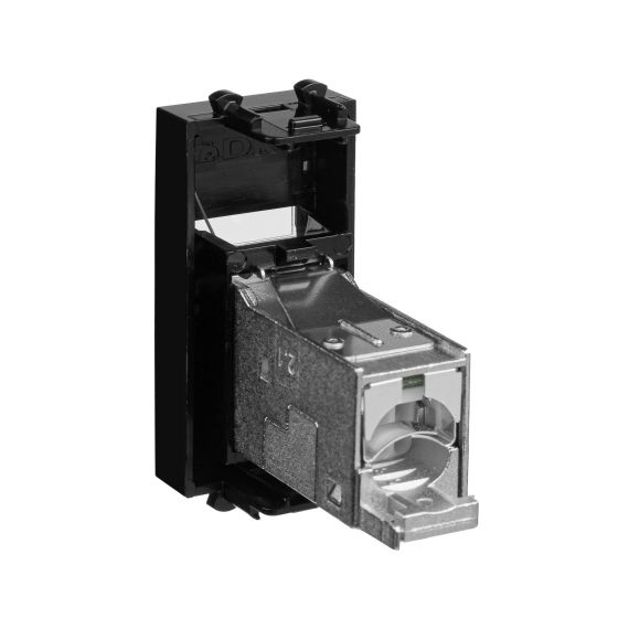 Компьютерная розетка RJ-45 модульная, кат.6 экранированная, "Avanti","Черный квадрат", 1 модуль Компьютерная розетка RJ-45 модульная, кат.6 экранированная, "Avanti","Черный квадрат", 1 модуль