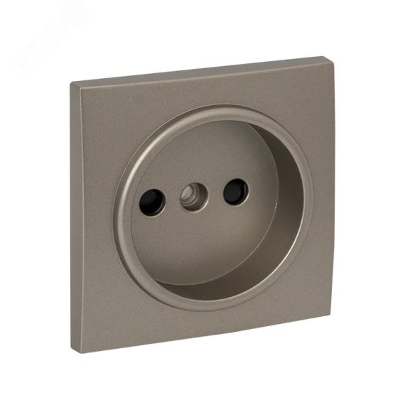 Валенсия лицевая панель розетки 1-местной б/з 10 А кашемир с защ. штор. EKF ESR10-L-022-40