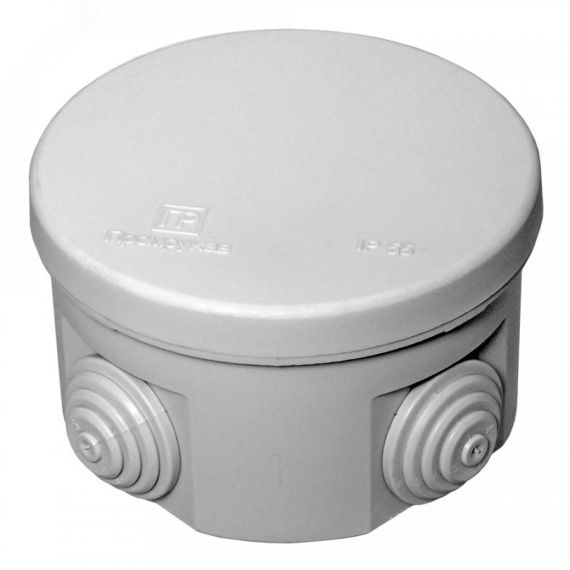 Коробка распределительная для открытой проводки безгалогенная (HF) атмосферостойкая 80х50 (102шт/кор) Промрукав 40-0125