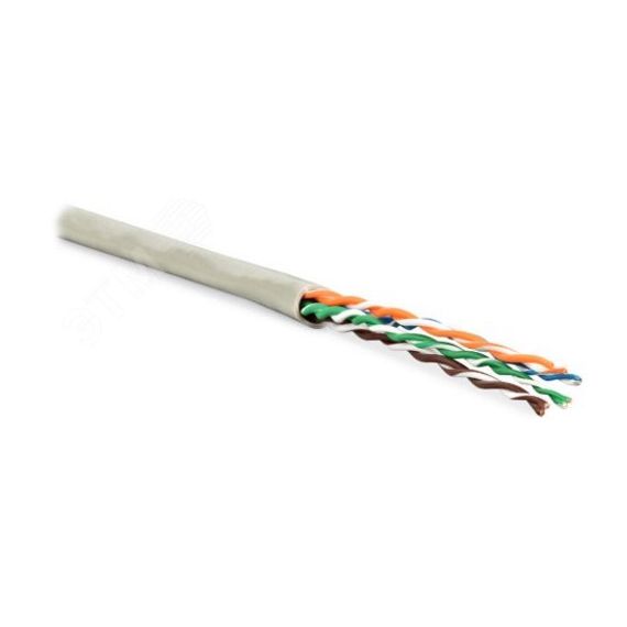 Кабель витая пара неэкранированная U/UTP категория 6 4 пары (24 AWG)многожил Hyperline 444315