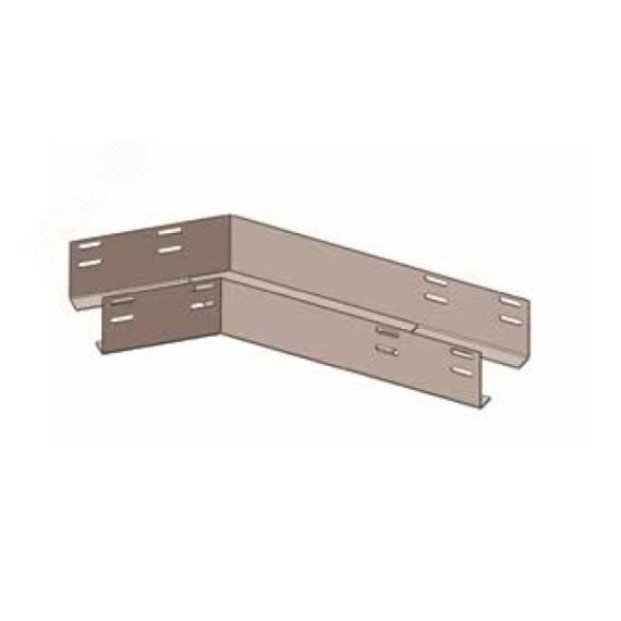 Лоток угловой перфорированный  КГ 100х65-135 У3 поворот на 135, окрашенный, S1,5 Завод ЭМИ Курган П0000005315