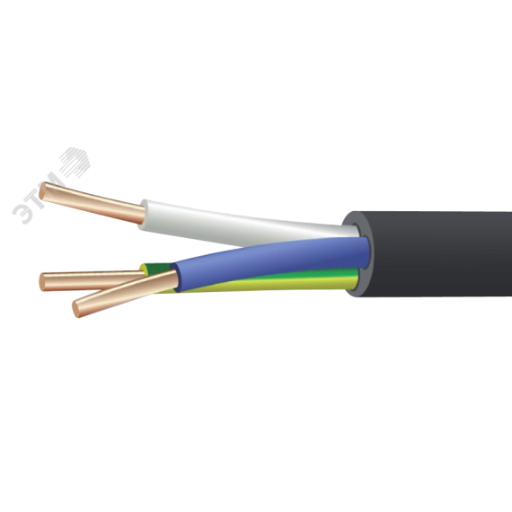 Кабель силовой ВВГ-нг(А)-LSLTx 3х2,5ок(N, PE)-0,66 ТРТС (А) 100м ТРТС Радиус TR1127