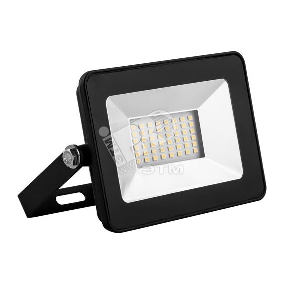 Прожектор светодиодный ДО-20w 4000К 1800Лм IP65 черный FERON 55075